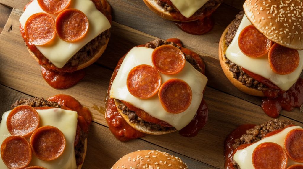Ground Beef Pizza Burgers