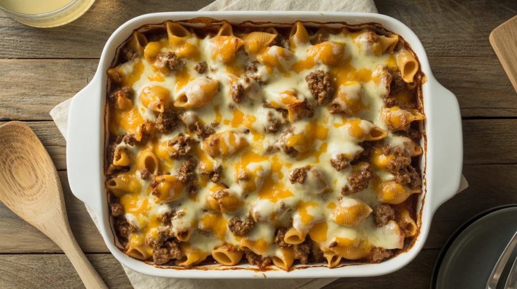 Cheesy Ground Beef Pasta Bake
