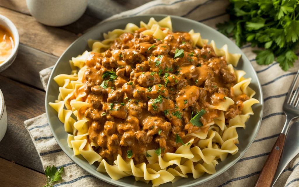 Ground Beef Stroganoff