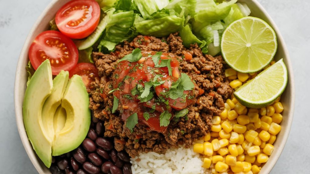 Ground Beef Burrito Bowls