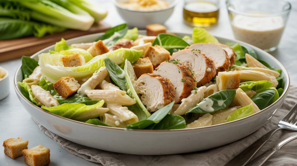 chicken caesar pasta salad